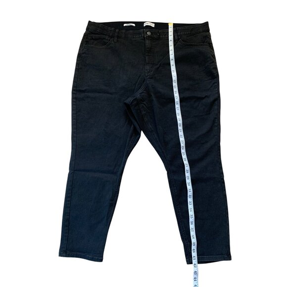 Ava & Viv Womens High-Rise Skinny Jeans Black Denim Plus Size 26 - Picture 7 of 12